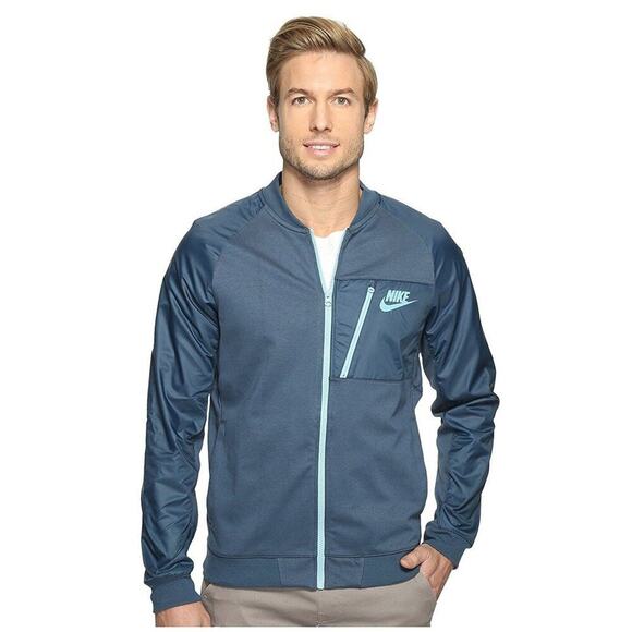 Nike Sportswear Advance 15 Fleece Squadron Blue Full Zip Jacket Size M